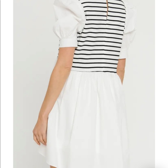 English factory high low striped knit combo dress in white combo size small - Picture 3 of 3